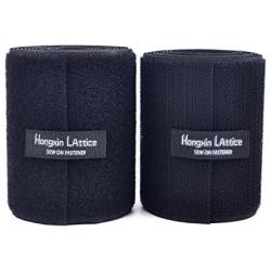 10CM Wide(Approx 4'') 2 Meter Long Sew On Self Adhestive Hook and Loop Strips Set with Non-Adhesive Back Nylon Fabric Fastener Black
