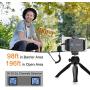 Comica CVM-WS50(C) Smartphone Wireless Lavalier Microphone with UHF 6 Channels 194 FT Wireless Range, Built-in Rechargeable Battery, Wireless Microphone for iPhone Samsung Huawei and More