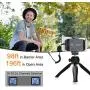 Comica CVM-WS50(C) Smartphone Wireless Lavalier Microphone with UHF 6 Channels 194 FT Wireless Range, Built-in Rechargeable Battery, Wireless Microphone for iPhone Samsung Huawei and More