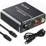 Digital to Analog Audio Converter-Upgrade Volume Adjustable Techole Aluminum Optical to RCA with Optical &Coaxial Cable. Digital SPDIF TOSLINK to Stereo L/R &3.5mm Jack DAC Converter for PS4 Xbox DVD