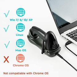 NADAMOO Wireless Barcode Scanner with Cradle, 2D Cordless Bar Code Reader 400m Transmission Distance CMOS Imager Read 1D, 2D, QR Code, Data Matrix, PDF417 for Windows Mac Linux