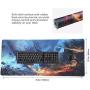 Imegny Extended Gaming Mouse Pad, Portable Keyboard & Mouse Mat with Stitched Edges + Non-Slip Rubber Base (type4 35.415.7Inch, firedragon019)