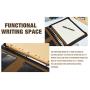 Genuine Leather 3 Ring Binder Handmade Portfolio Folder for 13.3 inches Tablet/Laptop,Business Padfolio Organizer,A4 Notebook/Notepad/Legal Pad Holder Valentines Days Gift for Men and Women,Black