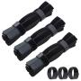 100 PCS cable ties reusable fastening wire organizer cord rope holder, strip wire management, cable organizing for computer/PC/laptop/TV/electronic equipment, 7 inch black nylon.