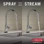 Delta Faucet Trinsic Single-Handle Touch Kitchen Sink Faucet with Pull Down Sprayer, Touch2O Technology and Magnetic Docking Spray Head, Chrome 9159T-DST