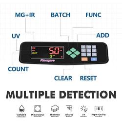 Money Counter Machine with UV/MG/IR/MT, Kaegue Bill Currency Counter Machine,Cash Counting Machine with 9 Modes, 100-240V, 2 Years Warranty