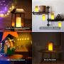 LED Flame Effect Light, CFGROW USB Rechargeable Battery Operated Flame Lamp, Fireplace Light with Remote & Timer,Waterproof Dimmable 4 Modes Flameless Candle Light for Room Party Bar Decor 2 PCS