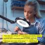 Brightech LightView PRO - LED Magnifying Glass Desk Lamp for Close Work - Bright, Lighted Magnifier for Reading, Crafts & Pro Tasks - Light Color Adjustable & Dimmable 1.75x (Black)