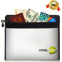 2192°F Fireproof Document Bag | 15” x 11“ Fireproof Money Bag| 3-Layer Fireproof Safe Storage Water Resistant Envelope with Zipper| Fireproof Box Pouch for Passport Important Paper Cash Lipo Battery