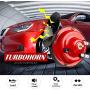 【2 Pack】 300db Train Horn for Trucks 12v Double Horn Raging Loud Air Electric Snail Single Horn Waterproof Motorcycle Snail Horn,Sound Raging Sound for Car Motorcycle.