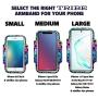 TRIBE Water Resistant Cell Phone Armband Case for iPhone 11, 11 Pro, 11 Pro Max, X, Xs, Xs Max, Xr, 8, 7, 6, Plus Sizes, Galaxy S10, S9, S8, S7, Plus Sizes and More! Adjustable Elastic Band & Key Slot