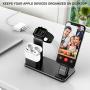 YoFeW Charging Stand for Apple Watch Charger Stand Aluminum Dock Station Compatible for iWatch Apple Watch Series 5/4/3/2 / 1/ AirPods/AirPods Pro/iPhone X/XS/XS Ma /8 / 8Plus / 7/7 Plus /6S