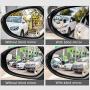 yusheng 2PCS small Blind Spot Mirror,2'' Round HD Glass Convex Rear View Mirror,Strong Adhesive Mirror for Car, Van, SUV and Trucks (2''(50mm), Silver frame)