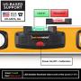 MOTORHEAD 12-Inch 0° & 90° Degree LED Torpedo Level, Water, Dust & Shock Resistant, Magnetic Bottom, Includes Bag, High-Visibility, Solid Milled Aluminum, USA-Based Support