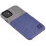 Dockem iPhone 11 Wallet Case: Built-in Metal Plate for Magnetic Mounting & 2 Card Holders (6.1'' Luxe M2 Synthetic Leather, Blue & Grey)