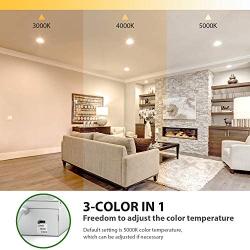 Yecaye 12 Pack 6 Inch 3CCT 90CRI Slim LED Recessed Ceiling Light with Junction Box, 12W 110W Eqv, Eye-Caring, 3000K-5000K Selectable, 1050LM Dimmable Can-Killer Downlight, ETL & Energy Star Certified