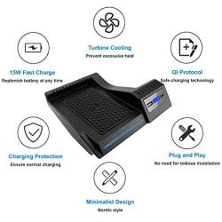 TIKSCIENCE QI Wireless Car Charger, Fit for Mercedes-Benz C Series, Fit for Smart Phones with Wireless Charging Function, Add 2 USB Ports and 1 Type-c USB