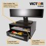 Victor Midnight Black Collection 1175-5 Wood Monitor Stand/Riser