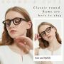 JiSoo Blue Light Glasses, Fashion Blue Light Blocking Glasses Trendy Computer Game Glasses Filter Blue Ray Stylish Eyeglasses Frame with Spring Hinge, Black