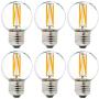 Dimmable g16.5 led Bulb 40W g16 1/2 led Edison Bulb 2700K 4W e26 led Globe Bulb for Ceiling Fan,Chandelier,Vanity Light Bulb AC120V 400lm 6Pack