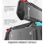 Dockable Case for Nintendo Switch, Mumba [Blade Series] TPU Grip Protective Cover Case Compatible with Nintendo Switch Console and Joy-Con Controller (Black)