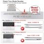 iCasso MacBook Air 13 Inch Case 2020 2019 2018 Release A2337M1/ A2179/A1932 with Retina Display Touch ID, Hard Plastic Shell Case and Keyboard Cover Compatible MacBook Air 13-Black Watercolor Rose