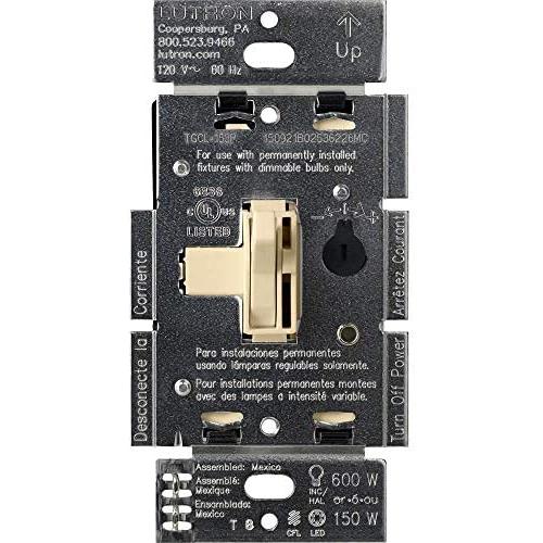 Lutron Ariadni/Toggler LED+ Dimmer | 150-Watt, Single-Pole/3-Way | AYCL-153P-IV | Ivory