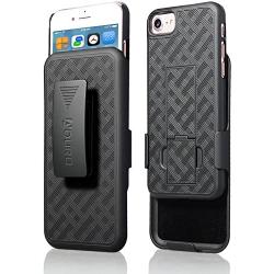 Aduro iPhone SE2/8/7/6/6s Holster Case, Combo Shell & Holster Case - Super Slim Shell Case with Built-in Kickstand, Swivel Belt Clip Holster for Apple iPhone SE 2nd Gen (2020) 8, 7, 6, 6s