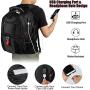YOREPEK Backpack for Men,Extra Large 50L Travel Backpack with USB Charging Port,TSA Friendly Business College Bookbags Fit 17 Inch Laptops,Black