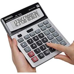 XINPENGFA Office Calculator,12-Digit Battery Dual Powered Handheld Electronic Business Solar Basic Calculator, Desktop Financial Scientific Simple Desk Calculators with Large LCD Display