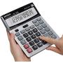 XINPENGFA Office Calculator,12-Digit Battery Dual Powered Handheld Electronic Business Solar Basic Calculator, Desktop Financial Scientific Simple Desk Calculators with Large LCD Display