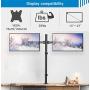 HUANUO Dual Monitor Stand with Extra Tall Pole 39.37 inch, Fully Adjustable Monitor Mount, C Clamp & Grommet Mounting Base
