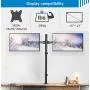 HUANUO Dual Monitor Stand with Extra Tall Pole 39.37 inch, Fully Adjustable Monitor Mount, C Clamp & Grommet Mounting Base
