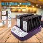 Daytech Restaurant Pager System, Wireless Paging Buzzer System, Rechargeable Table Numbers with 16 Coaster Pagers for Restaurant/Hotels/Food Truck/Cafe Shop/Clinic