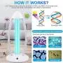 UV Light Sanitizer, UVC Disinfection Lamp, Remote Control Germicidal Lamp Steriliser Light Ultraviolet Ozone Sterilization for Home Kills 99% of Germs Viruses,38W