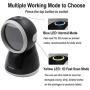 TEEMI 1D 2D Handsfree Presentation Barcode Scanner, One Megapixel High Resolution Sensor QR Code USB Wired Automatic Reader for PC POS Mac OS Support Moving Bar Code, TMSL-70