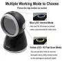 TEEMI 1D 2D Handsfree Presentation Barcode Scanner, One Megapixel High Resolution Sensor QR Code USB Wired Automatic Reader for PC POS Mac OS Support Moving Bar Code, TMSL-70