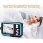 Underwater Camera for Snorkeling, Waterproof 2.7K 24MP Digital Camera, HD Rechargeable Camera with Dual Screen for Camping, Underwater, Swiming, Underwater Camera