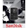 SanDisk 8GB Clip Jam MP3 Player, Black - microSD card slot and FM Radio - SDMX26-008G-G46K