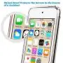 ULAK Soft TPU Bumper PC Back Hybrid Case for iPod Touch 6/iPod Touch 5/iPod Touch 7 - Retail Packaging - Clear Slim