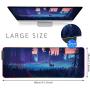 RGB Gaming Mouse Pad Extended Soft Computer Keyboard Mat, Waterproof Keyboard Mouse pad Large Size(31.49'' x 11.81'' x 0.15'') Non-Slip Rubber Base for Gaming, Office Work (80x30 Deer)