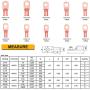TKDMR 100Pcs UL AWG 8 6 4 2 Copper Wire Lugs with Heat Shrink Set,50Pcs Heavy Duty Cable Lugs Battery Cable Ends Copper Eyelets Terminal Connectors with 50Pcs Heat Shrink Tubing (100pcs 8/6/4/2 Awg)