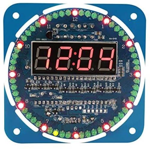 OKBY DIY Clock Set - DIY DS1302 LED Light Digital Electronic Clock Set 51 MCU Learning Starter Kit