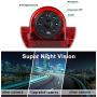 Misayaee Car Third Roof Top Mount Brake Lamp Camera Brake Light HD Rear View Backup Parking Camera for NV 1500 2500 3500 NV Cargo Van(2012-2019) Transporter