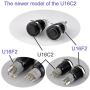 Ulincos Latching Push Button Switch U16F2 1NO1NC SPDT ON/OFF Black Shell with Green LED Ring Suitable for 16mm 5/8'' Mounting Hole (Green)