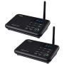 Wuloo Intercoms Wireless for Home 1 Mile Range 22 Channel 100 Digital Code Display Screen, Wireless Intercom System for Home House Business Office, Room to Room Intercom Communication (2 Pack, Black)