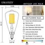 OMAYKEY 6W Dimmable LED Candelabra Bulb 3000K Soft White, 65W Equivalent 650LM, E12 Base Vintage Edison Style ST48 Clear Glass LED Chandelier Light Bulbs, 8 Pack