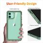 ESR Air Armor Case Compatible with iPhone 11 [Shock-Absorbing] [Scratch-Resistant] [Military Grade Protection] Hard PC + Flexible TPU Frame, for 6.1-Inch, Transparent Dark Green
