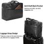 TIDING Leather Briefcase for Men 17'' Computer Bag Business Travel Messenger Bag