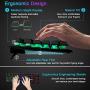 NPET S20 Wired Gaming Keyboard Mouse Combo, LED Backlit Quiet Ergonomic Mechanical Feeling Keyboard, Backlit Gaming Mouse 3200 DPI, for Desktop, Computer, PC